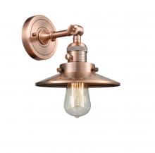 Innovations Lighting 203SW-AC-M3 - Railroad - 1 Light - 8 inch - Antique Copper - Sconce