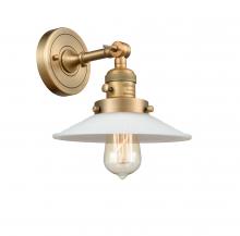 Innovations Lighting 203SW-BB-G1 - Halophane - 1 Light - 9 inch - Brushed Brass - Sconce