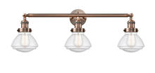 Innovations Lighting 205-AC-G324 - Olean - 3 Light - 31 inch - Antique Copper - Bath Vanity Light