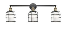 Innovations Lighting 205-BAB-G51-CE - Bell Cage - 3 Light - 31 inch - Black Antique Brass - Bath Vanity Light