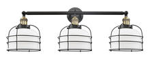 Innovations Lighting 205-BAB-G71-CE - Bell Cage - 3 Light - 34 inch - Black Antique Brass - Bath Vanity Light