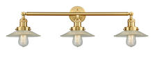 Innovations Lighting 205-SG-G2 - Halophane - 3 Light - 33 inch - Satin Gold - Bath Vanity Light