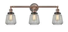 Innovations Lighting 205BP-ACBK-G142 - Chatham - 3 Light - 30 inch - Antique Copper - Bath Vanity Light