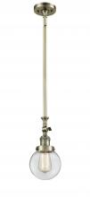 Innovations Lighting 206-AB-G202-6 - Beacon - 1 Light - 6 inch - Antique Brass - Stem Hung - Mini Pendant