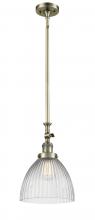 Innovations Lighting 206-AB-G222-LED - Seneca Falls - 1 Light - 10 inch - Antique Brass - Stem Hung - Mini Pendant