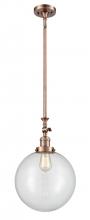 Innovations Lighting 206-AC-G202-12 - Beacon - 1 Light - 12 inch - Antique Copper - Stem Hung - Mini Pendant