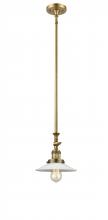 Innovations Lighting 206-BB-G1 - Halophane - 1 Light - 9 inch - Brushed Brass - Stem Hung - Mini Pendant