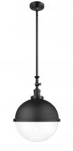 Innovations Lighting 206-BK-HFS-122-BK - Hampden - 1 Light - 13 inch - Matte Black - Stem Hung - Pendant