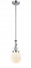 Innovations Lighting 206-PC-G201-6 - Beacon - 1 Light - 6 inch - Polished Chrome - Stem Hung - Mini Pendant