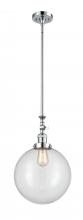 Innovations Lighting 206-PC-G202-12 - Beacon - 1 Light - 12 inch - Polished Chrome - Stem Hung - Mini Pendant