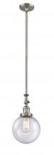 Innovations Lighting 206-SN-G204-8 - Beacon - 1 Light - 8 inch - Brushed Satin Nickel - Stem Hung - Mini Pendant