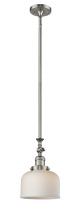 Innovations Lighting 206-SN-G71 - Bell - 1 Light - 8 inch - Brushed Satin Nickel - Stem Hung - Mini Pendant