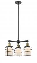 Innovations Lighting 207-BAB-G51-CE-LED - Bell Cage - 3 Light - 19 inch - Black Antique Brass - Stem Hung - Chandelier