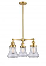 Innovations Lighting 207-SG-G192 - Bellmont - 3 Light - 18 inch - Satin Gold - Stem Hung - Chandelier