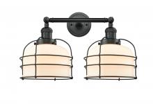Innovations Lighting 208-BK-G71-CE-LED - Bell Cage - 2 Light - 19 inch - Matte Black - Bath Vanity Light