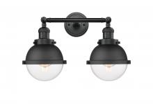 Innovations Lighting 208-BK-HFS-62-BK - Hampden - 2 Light - 18 inch - Matte Black - Bath Vanity Light