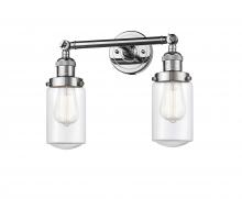 Innovations Lighting 208-PC-G312 - Dover - 2 Light - 14 inch - Polished Chrome - Bath Vanity Light