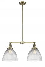 Innovations Lighting 209-AB-G222-LED - Seneca Falls - 2 Light - 21 inch - Antique Brass - Stem Hung - Island Light