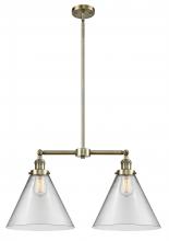 Innovations Lighting 209-AB-G42-L-LED - Cone - 2 Light - 21 inch - Antique Brass - Stem Hung - Island Light