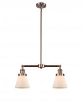 Innovations Lighting 209-AC-G61 - Cone - 2 Light - 21 inch - Antique Copper - Stem Hung - Island Light