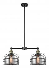 Innovations Lighting 209-BAB-G73-CE-LED - Bell Cage - 2 Light - 24 inch - Black Antique Brass - Stem Hung - Island Light