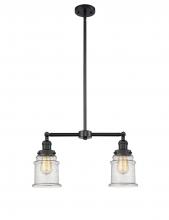 Innovations Lighting 209-BK-G184 - Canton - 2 Light - 21 inch - Matte Black - Stem Hung - Island Light