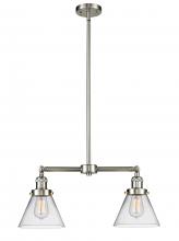 Innovations Lighting 209-SN-G42 - Cone - 2 Light - 21 inch - Brushed Satin Nickel - Stem Hung - Island Light