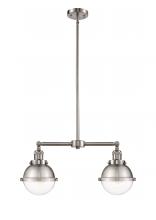 Innovations Lighting 209-SN-HFS-62-SN - Hampden - 2 Light - 18 inch - Brushed Satin Nickel - Stem Hung - Island Light