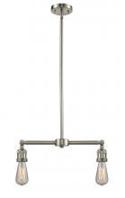 Innovations Lighting 209-SN - Bare Bulb - 2 Light - 8 inch - Brushed Satin Nickel - Stem Hung - Island Light