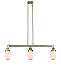 Innovations Lighting 213-AB-G311-LED - Dover - 3 Light - 37 inch - Antique Brass - Stem Hung - Island Light