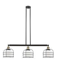 Innovations Lighting 213-BAB-G71-CE-LED - Bell Cage - 3 Light - 42 inch - Black Antique Brass - Stem Hung - Island Light