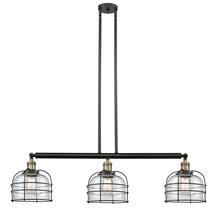 Innovations Lighting 213-BAB-G72-CE - Bell Cage - 3 Light - 42 inch - Black Antique Brass - Stem Hung - Island Light