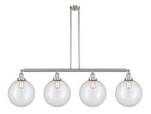 Innovations Lighting 214-SN-G202-12 - Beacon - 4 Light - 56 inch - Brushed Satin Nickel - Stem Hung - Island Light