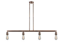 Innovations Lighting 214-AC - Bare Bulb - 4 Light - 48 inch - Antique Copper - Stem Hung - Island Light