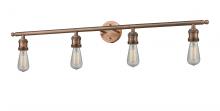 Innovations Lighting 215-AC-LED - Bare Bulb - 4 Light - 42 inch - Antique Copper - Bath Vanity Light