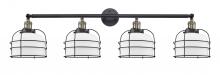 Innovations Lighting 215-BAB-G71-CE - Bell Cage - 4 Light - 44 inch - Black Antique Brass - Bath Vanity Light