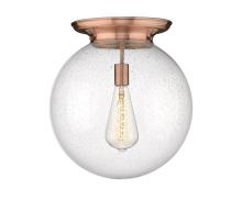 Innovations Lighting 221-1F-AC-G204-16 - Beacon - 1 Light - 16 inch - Antique Copper - Flush Mount