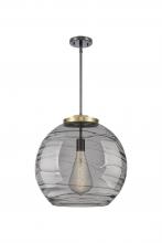 Innovations Lighting 221-1S-BAB-G1213-18SM - Athens Deco Swirl - 1 Light - 18 inch - Black Antique Brass - Cord hung - Pendant