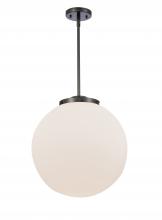 Innovations Lighting 221-1S-BK-G201-16 - Beacon - 1 Light - 16 inch - Matte Black - Stem Hung - Pendant