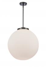 Innovations Lighting 221-1S-BK-G201-18 - Beacon - 1 Light - 18 inch - Matte Black - Cord hung - Pendant