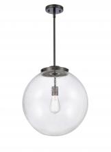 Innovations Lighting 221-1S-BK-G204-16 - Beacon - 1 Light - 16 inch - Matte Black - Stem Hung - Pendant