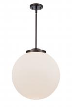 Innovations Lighting 221-1S-OB-G201-16 - Beacon - 1 Light - 16 inch - Oil Rubbed Bronze - Stem Hung - Pendant