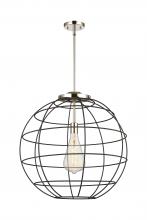 Innovations Lighting 221-1S-PN-CE-22-BK - Lake Placid - 1 Light - 22 inch - Polished Nickel - Pendant