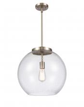 Innovations Lighting 221-1S-SN-G124-16-LED - Athens - 1 Light - 16 inch - Brushed Satin Nickel - Cord hung - Pendant
