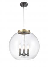 Innovations Lighting 221-3S-BAB-G122-16-LED - Athens - 3 Light - 16 inch - Black Antique Brass - Cord hung - Pendant