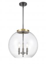 Innovations Lighting 221-3S-BAB-G124-16 - Athens - 3 Light - 16 inch - Black Antique Brass - Cord hung - Pendant