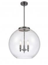 Innovations Lighting 221-3S-BK-G124-18 - Athens - 3 Light - 18 inch - Matte Black - Cord hung - Pendant