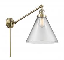 Innovations Lighting 237-AB-G42-L - Cone - 1 Light - 12 inch - Antique Brass - Swing Arm