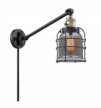 Innovations Lighting 237-BAB-G53-CE-LED - Bell Cage - 1 Light - 8 inch - Black Antique Brass - Swing Arm
