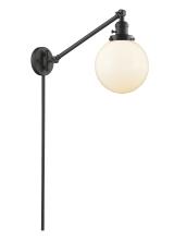 Innovations Lighting 237-OB-G201-8-LED - Beacon - 1 Light - 8 inch - Oil Rubbed Bronze - Swing Arm